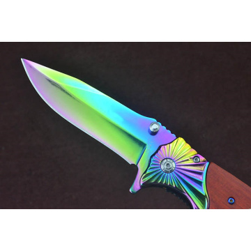 Titanium Portable Folding Pocket Knife with Clip