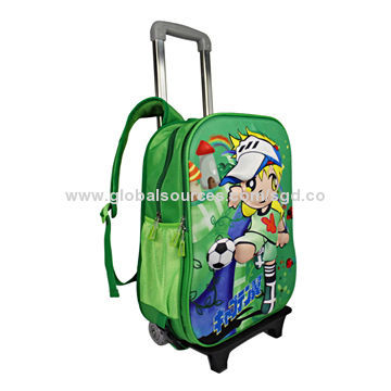 Children's Luggage, EVA School Backpack, with Removable Trolley, Special Solid Pattern Football Boy