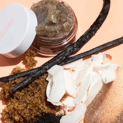 Wholesale Organic Vegan Nourished Lip Brown Sugar Lip Scrub Exfoliating