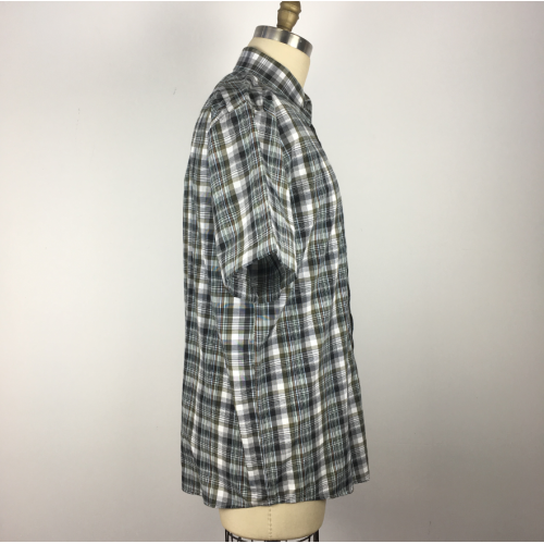 OEM plaid men Office leisure green shirt