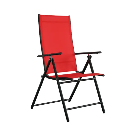 Aluminum Frame 7 Position Adjustable Backrest Beach Chair Foldable Outdoor Recliner Chair
