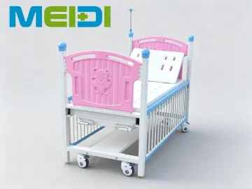 2026 New Hot Selling Two-Crank Pediatric Hospital Bed, Safe & Reliable Medical Bed for Children