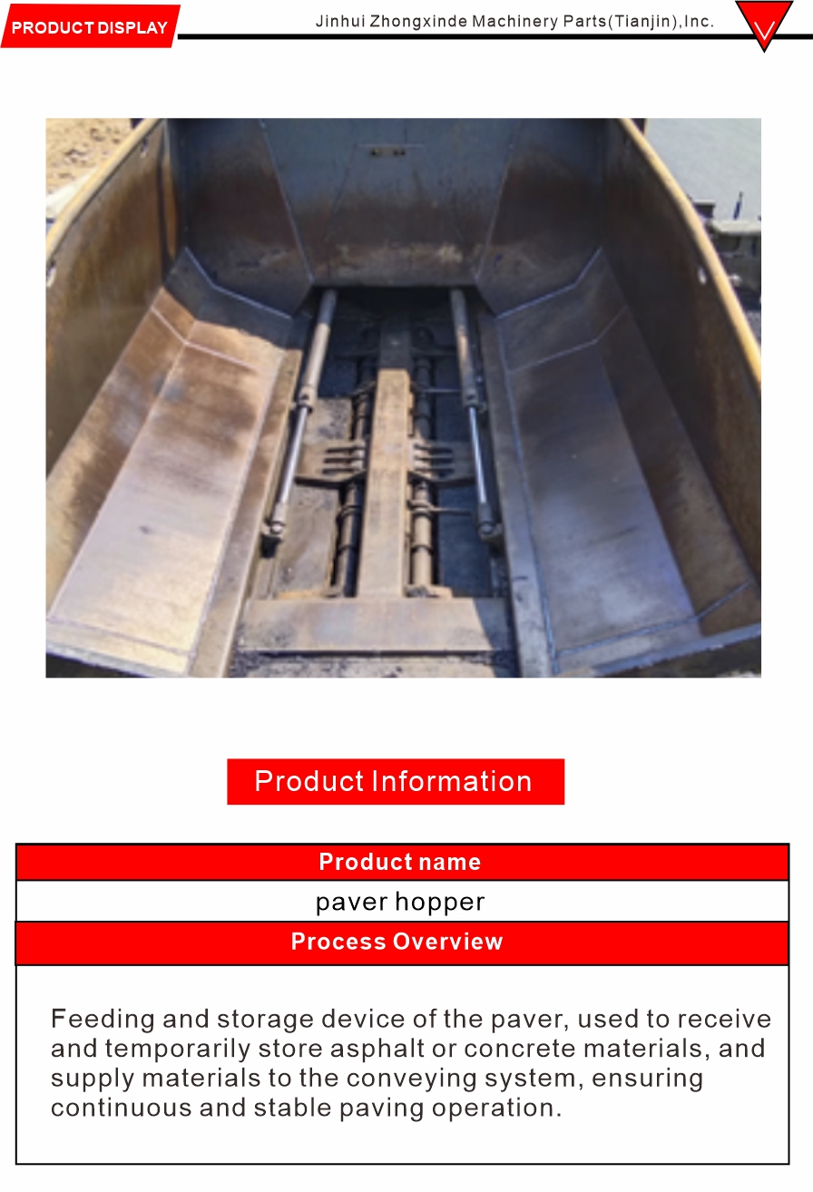 Paver Hopper Engineering Parts