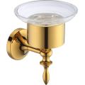 Soporte de jabón clásico dorado de alta calidad para baño