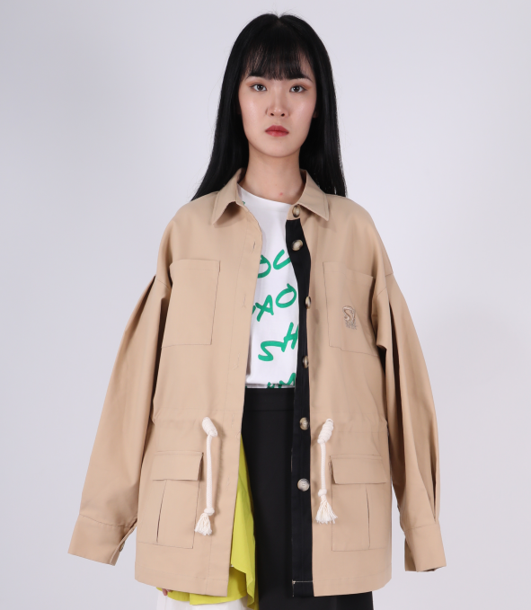 LADIES COLLARED TRENCH COAT