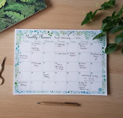 To Do List Monthly Table Calendar Planner