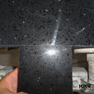 black mirror quartz stone slab
