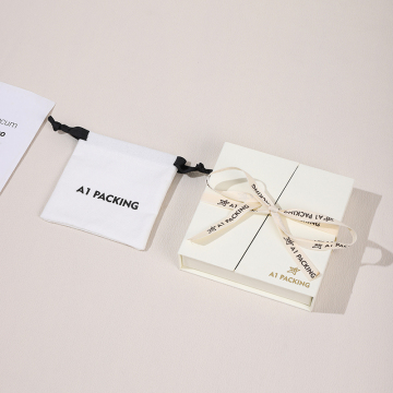 A1 Luxus Custom Doppel -Tür -Schmuckbox mit Kordelwäsche -Beutel