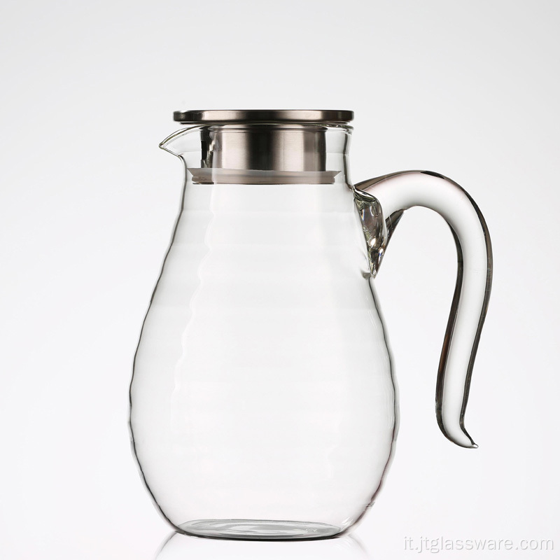 Caraffa per acqua in vetro Brocca per bevande ghiacciate Caraffa per acqua fredda