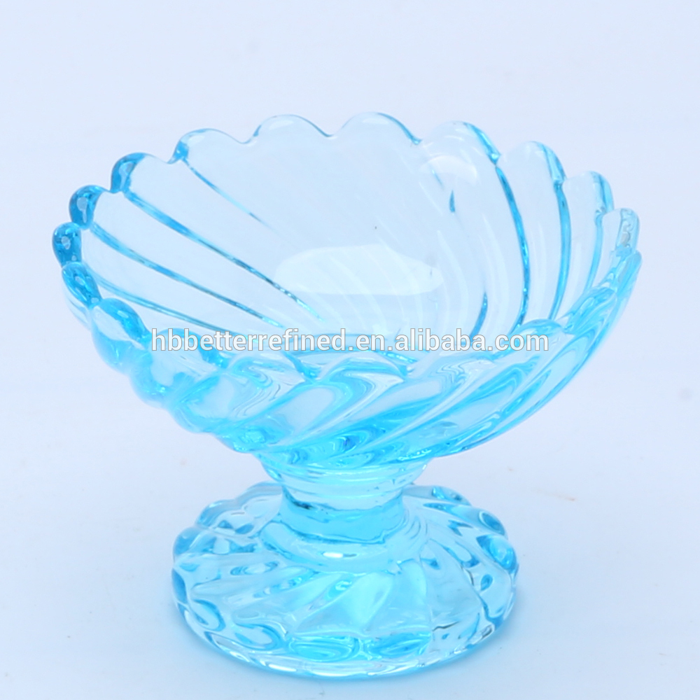 Decorative Colored Glass Dessert Bowl