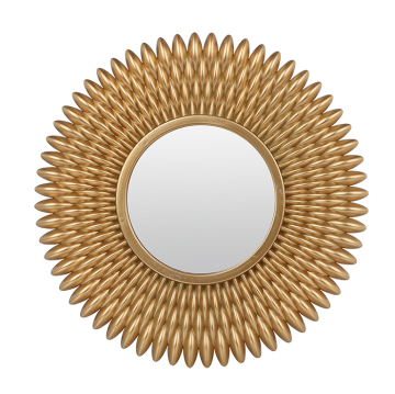 Golden Geometric Wall Stickers: 3D Self-Adhesive Antique Decorative Mirror Frame