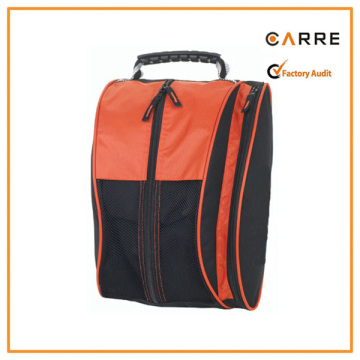 zippered heavy duty cycling shoe bag with side pocket