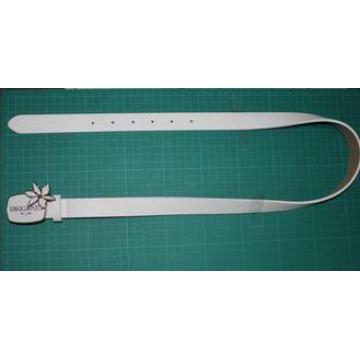 Special buckle cloth belts for women , 3.5cm white PU belt