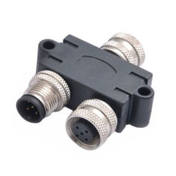 M12 Y SPLITTER FIELD WIRE CONNECTOR - 4/5/8/12 PINS KVINNA TILL MANA OCH KVINNA 3 -VÄG KOUKPLER, VATTENSKAPT IP67