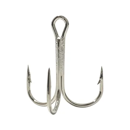High-Quality Mustad Treble Fishing Hooks - 1000pcs/Box 4# 12# Tin Plated Treble Hooks