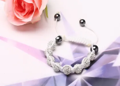 Polymer Clay Beads Jewelry Shamballa Bead Bracelet Fimo Clay Jewelry Np10095