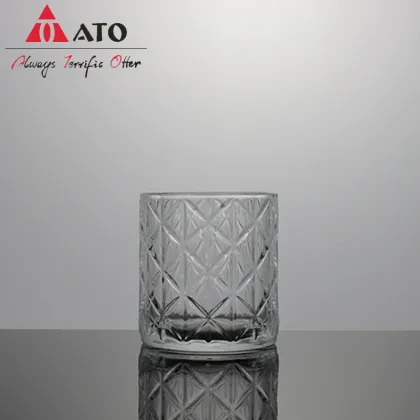 ATO diamond print glass Candleholder Wedding Decor