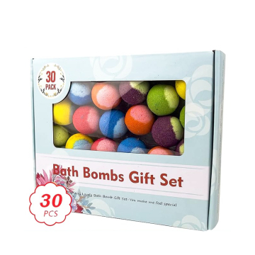Custom Factory Logo 30pcs Natural Organic Handmade Bath Ball Gift Set