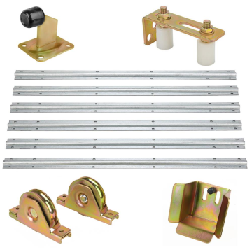 Automatic Sliding Gate Hardware Kit: Track, Rollers, and Wheels System Accessory Set