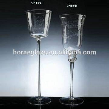 Factory Wholesale Black Tall GlassCandle Holders