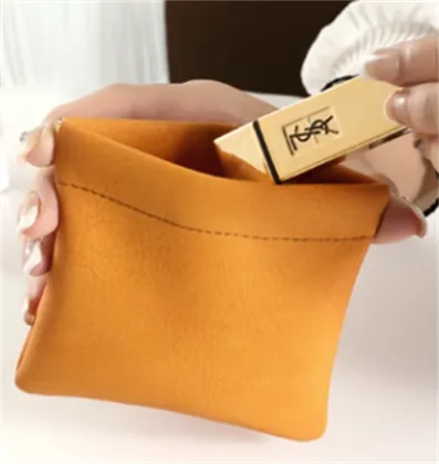 Yellow-brown Shrapnel Waterproof Mini Makeup Bag