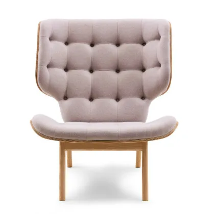 Mammoth Lounge Chair Leather Natural ash Base