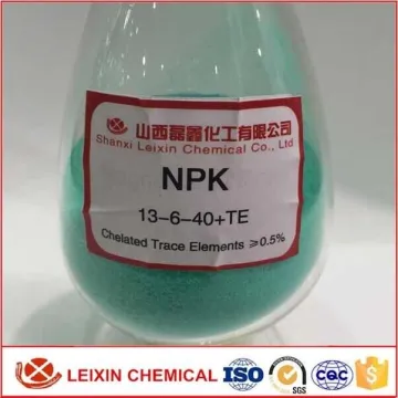 High Quality Water Soluble npk Fertilizer Quick Release NPK Type 13-6-40 Te