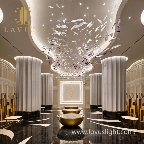 Purple creative hotel chandelier customization hotel chandelier