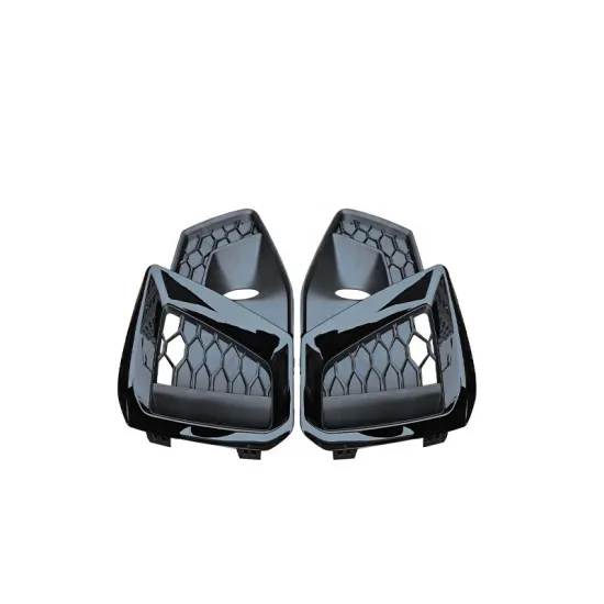 Black Fog Lamp Cover Kit for Audi A4 2020-2022 S4 Style Upgrade