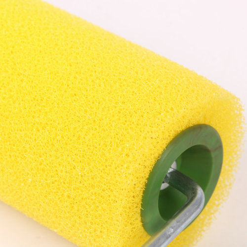 yellow roller sponge paint brush