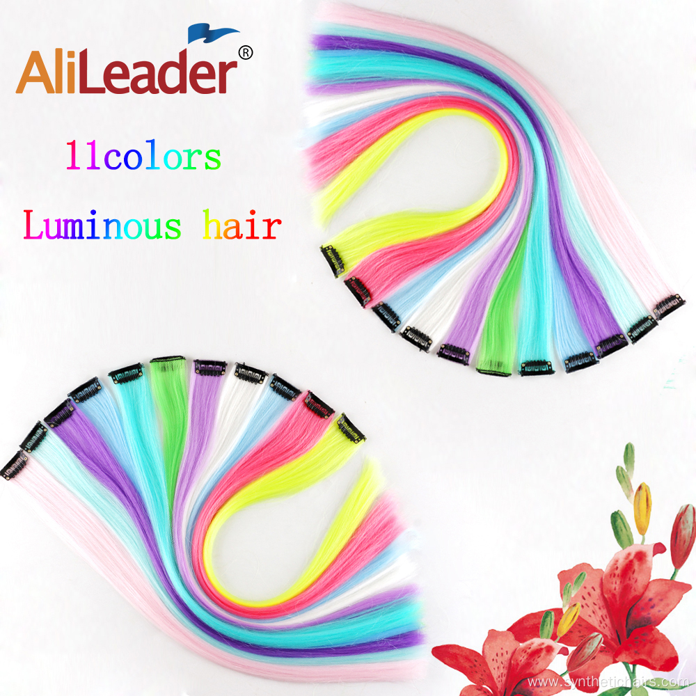 One Clip Hair Extension Luminous Decorative Glow Hairpiece