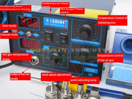 Free shipping saike952d 2 in 1 soldering station Saike 952D & Hot air gun tool set Original soldering irons 220V/110V saike 952d