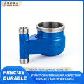 Caja compacta de medidor de agua de acero inoxidable azul