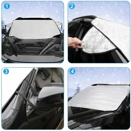 Snowproof Anti-Frost Sun Shade Protector for Car Windshield Hood