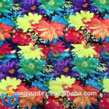 93 polyester 7 spandex printed spandex super-soft velvet for blanket