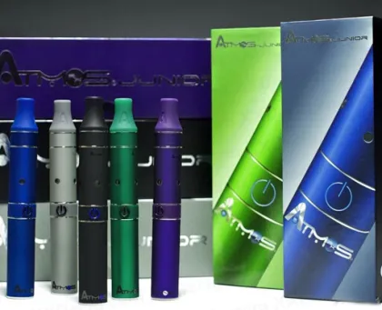 10pcs/lot Mini AGO Atmos Junior Portable Vaporizer pen Dry Herb atomizer Vaporizer High Quality Electronic Cigarette vapor cigar
