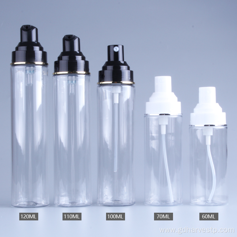 Cosmetic Plastic Bottle With Black Lotion Pump Dispenser