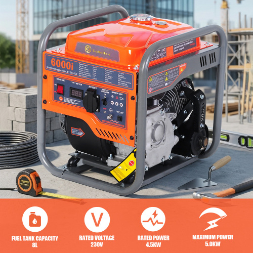 Generador inversor de gasolina de marco abierto de 4,5 kW 60 Hz
