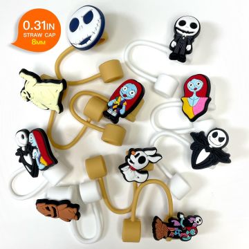 Coppe di copertura della cannuccia a tema horror per i bicchieri di Stanley: coperchi riutilizzabili e cannucce per eleganti accessori per bevande