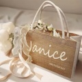 Burlap Bridesmaid Bag Party Wedding Nikmat untuknya