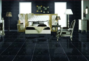 hot sale Marble polished porcelain Floor Tiles super black 60x60