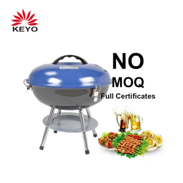 Apple BBQ Tabletop Charcoal Grill Portable Barbecue Outdoor Kettle Grill