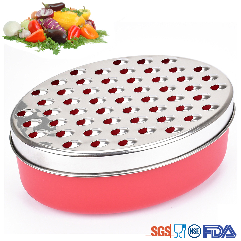 premium stainless steel grater with bowl