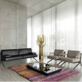 Metalen Frame Leren Kussen Fauteuil Sofa Set