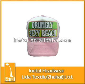 5 panels with plastic closure and exquisite embroidery cap