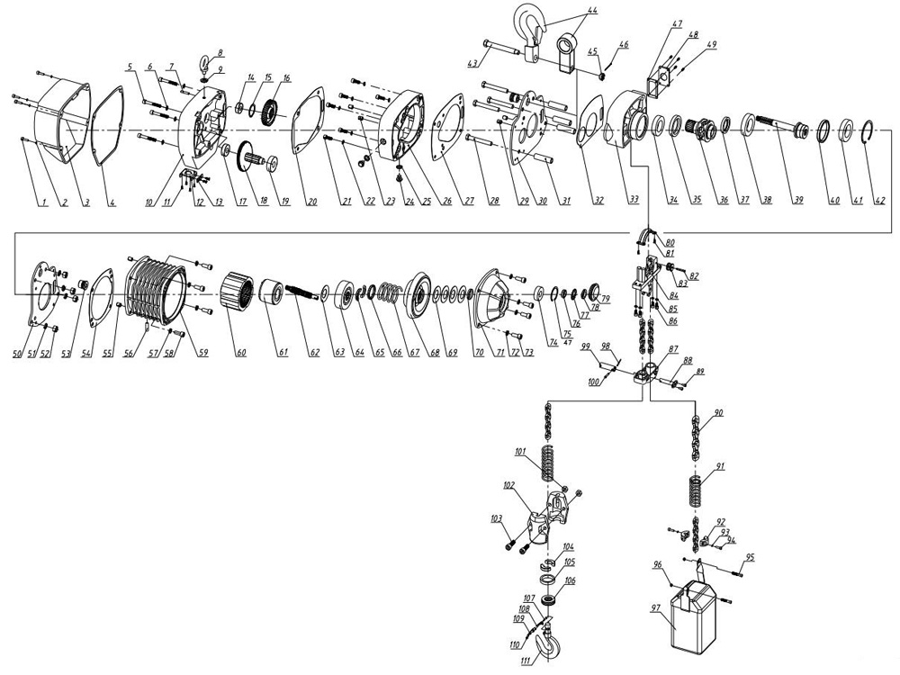 accessories of electric chain hosit 