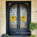 CBMmart Luxury Metal Main Entrance Doors: Exquisite Wrought Iron Front Entry Gate with Glass