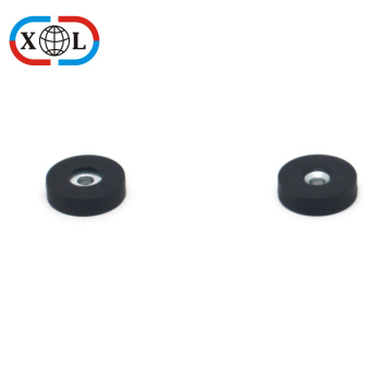 Neodymium Rubber Coated Pot Magnet with Countersunk Hole