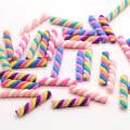 Colorful Simulation Cotton Candy Stick Candy Polymer Clay  Color Chocolate Bar For Children Re-ment Decoration