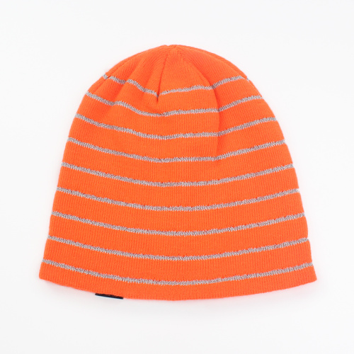 Custom Kids Reflective Striped Knitted Beanie